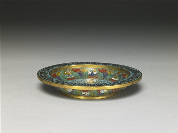 掐絲琺瑯十相自在梵文碟