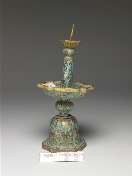 掐絲琺瑯燭台（五供）