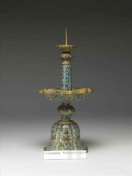 掐絲琺瑯燭台（五供）