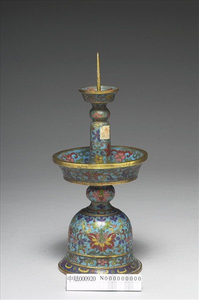 掐絲琺瑯燭台（五供）