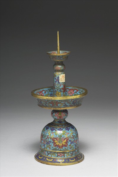 掐絲琺瑯燭台（五供）