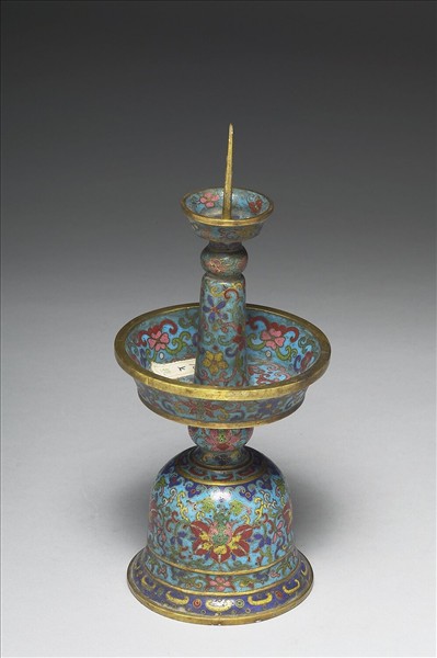 掐絲琺瑯燭台（五供）