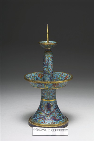 掐絲琺瑯燭台（五供）