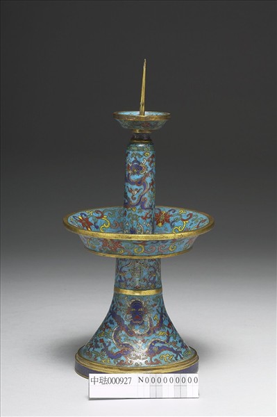 掐絲琺瑯燭台（五供）