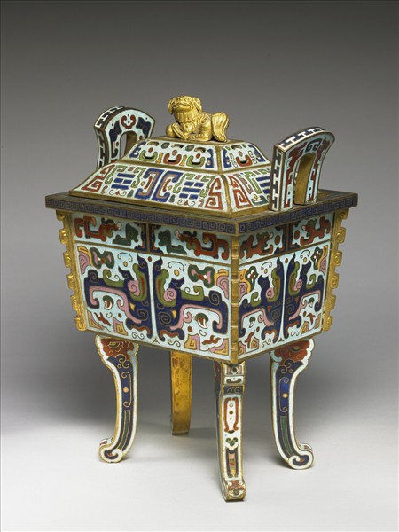 掐絲琺瑯四足鼎