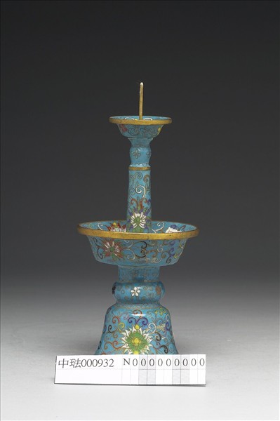 掐絲琺瑯燭台（五供）