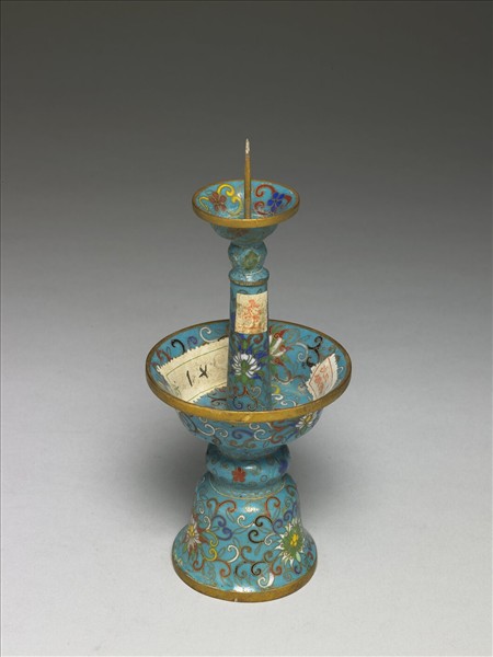 掐絲琺瑯燭台（五供）