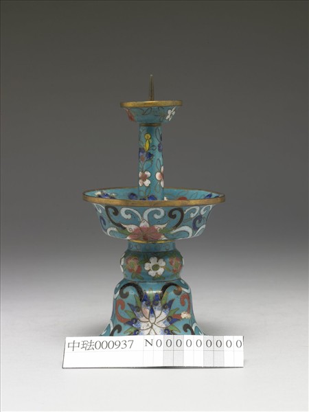 掐絲琺瑯燭台（五供）