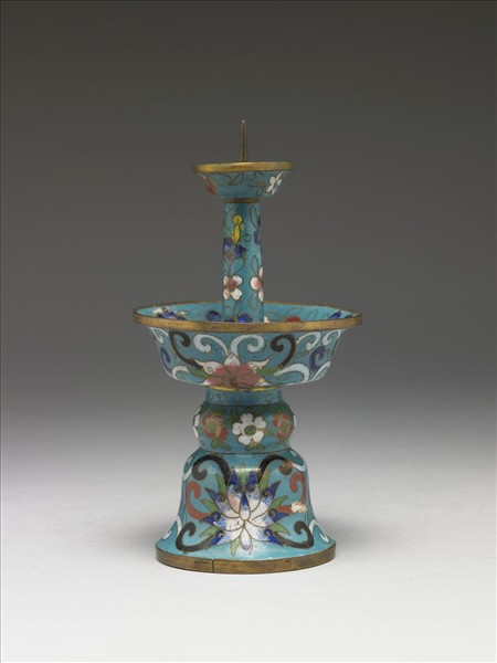 掐絲琺瑯燭台（五供）