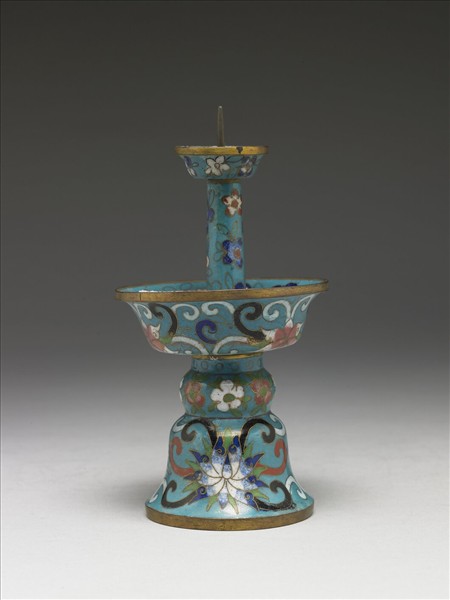 掐絲琺瑯燭台（五供）