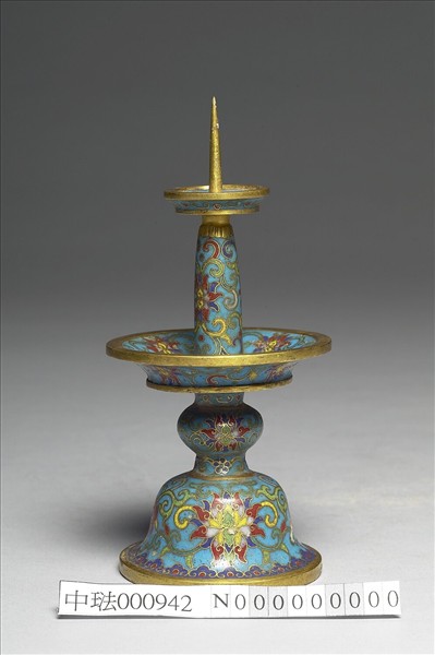 掐絲琺瑯燭台（五供）