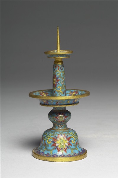 掐絲琺瑯燭台（五供）