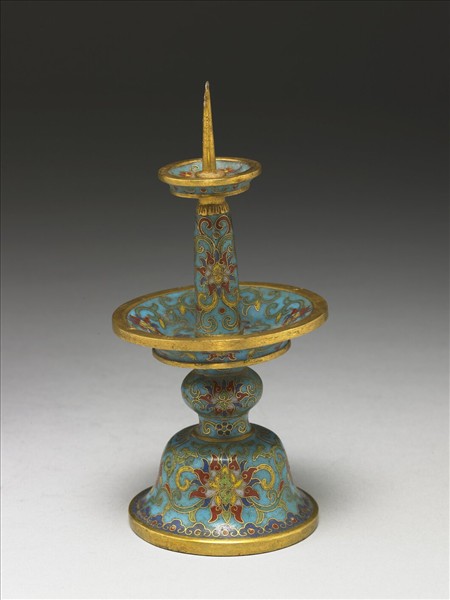 掐絲琺瑯燭台（五供）