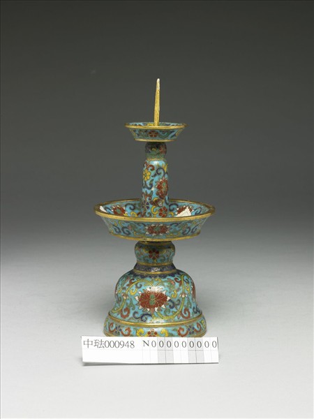掐絲琺瑯燭台（五供）