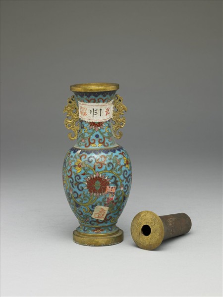 掐絲琺瑯瓶（五供）