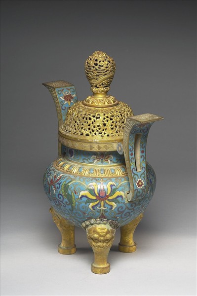 掐絲琺瑯香爐（五供）
