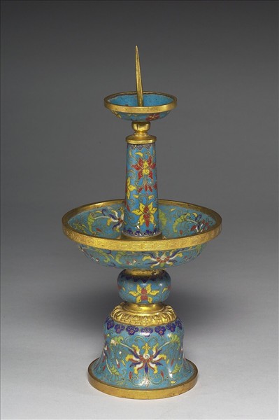 掐絲琺瑯燭台（五供）