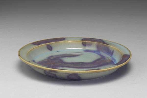 鈞窯 天青釉紫斑圓盤