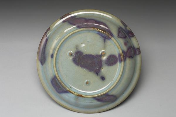 鈞窯 天青釉紫斑圓盤
