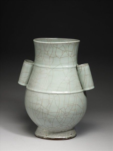 官窯 青瓷貫耳壺