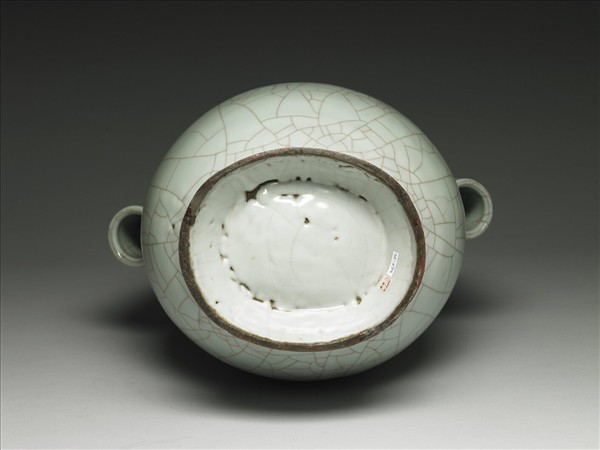 官窯 青瓷貫耳壺