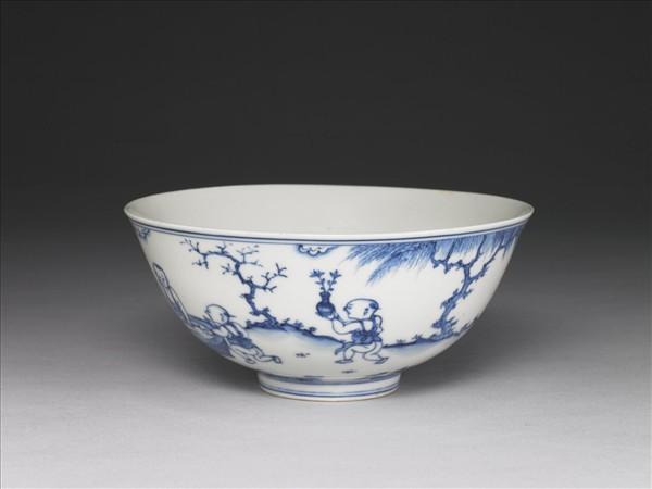 青花嬰戲圖碗