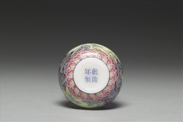 玻璃胎畫琺瑯嬰戲葫蘆瓶