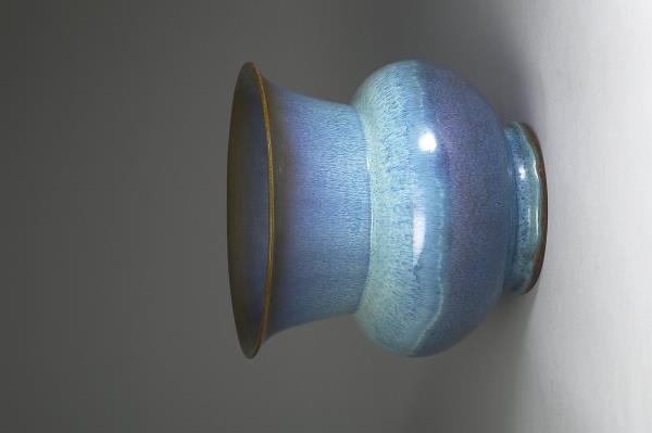 鈞窯 天藍渣斗式花盆