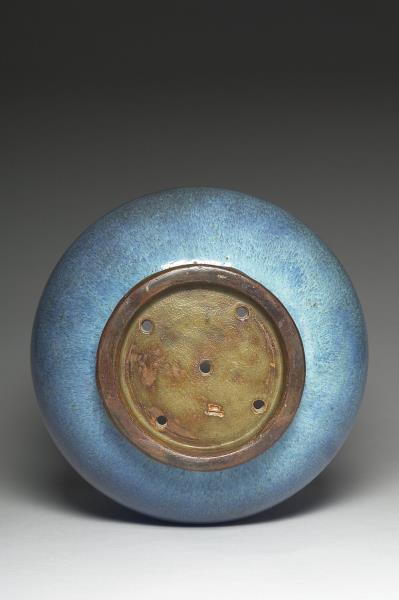 鈞窯 天藍渣斗式花盆