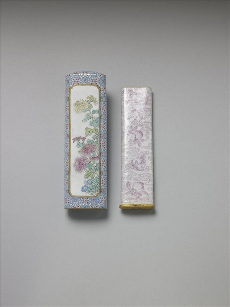 琺瑯彩詩意花卉紋牙籤筒