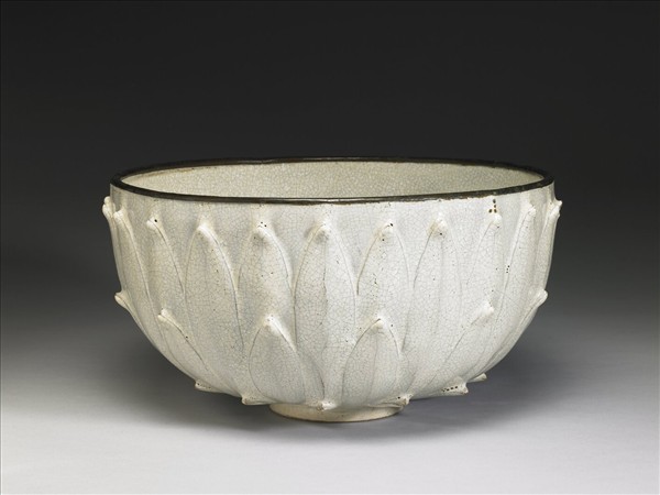 廣窯 白瓷蓮花式洗