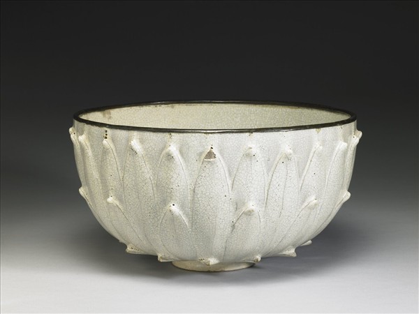 廣窯 白瓷蓮花式洗