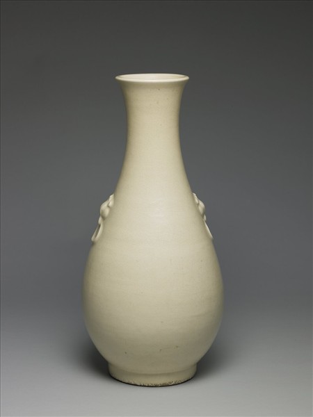 漳州窯 白瓷獸耳瓶