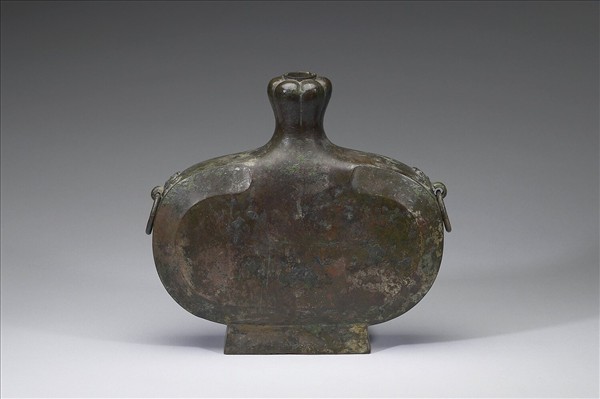 獸環蒜頭扁壺