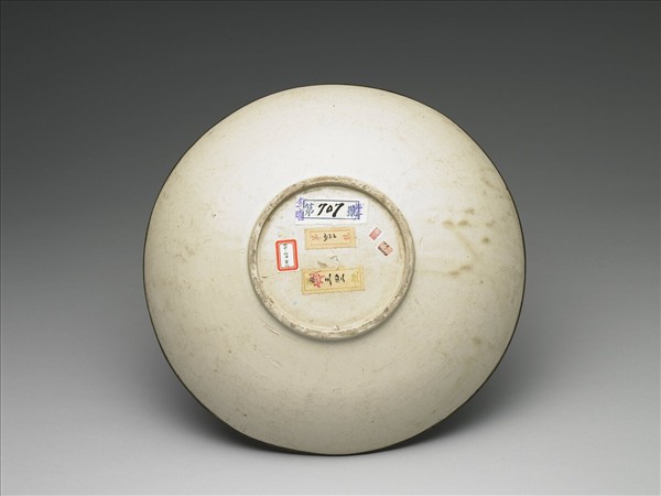 定窯 白瓷印花雙魚紋盤