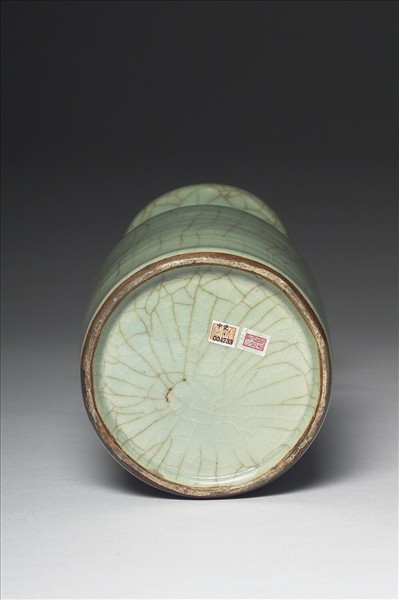 龍泉窯 青瓷鳳耳紙槌瓶