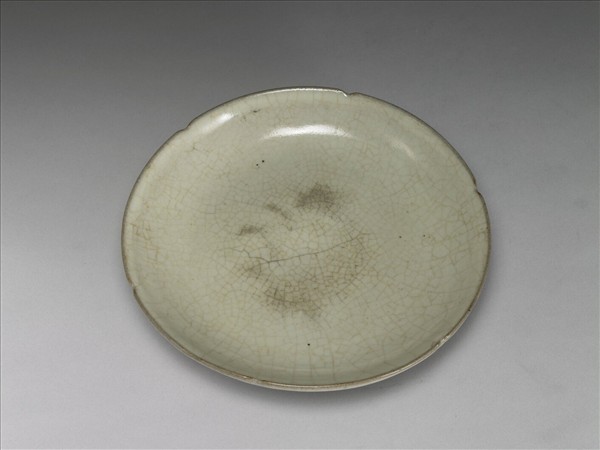 官窯 青瓷葵口盤