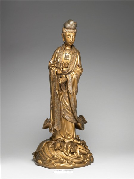 金漆夾紵觀音立像