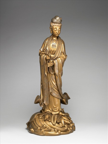 金漆夾紵觀音立像