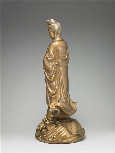 金漆夾紵觀音立像