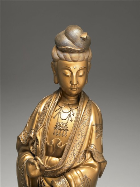 金漆夾紵觀音立像