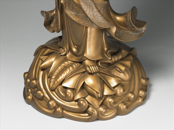 金漆夾紵觀音立像