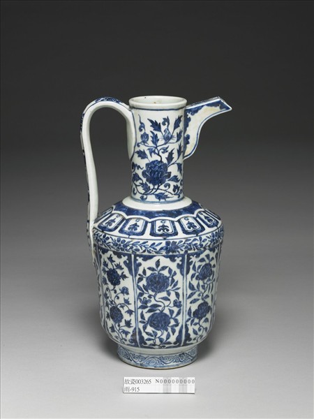 青花四季花卉紋執壺