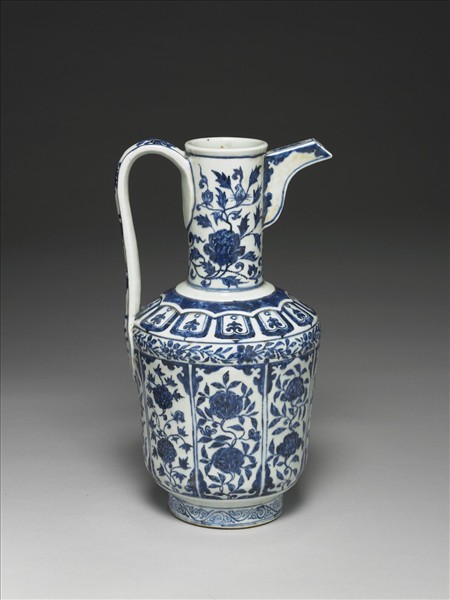 青花四季花卉紋執壺