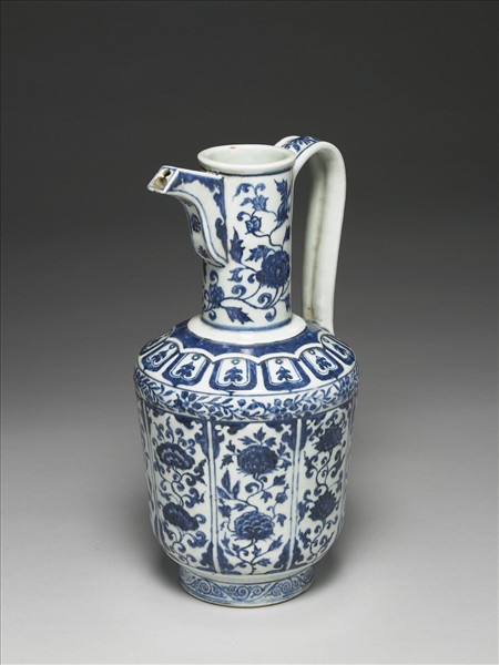 青花四季花卉紋執壺