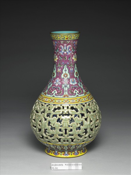 洋彩錦上添花玲瓏膽瓶