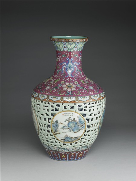 洋彩錦上添花玲瓏套瓶