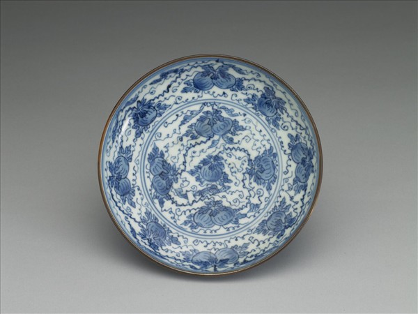 青花瓜瓞紋盤