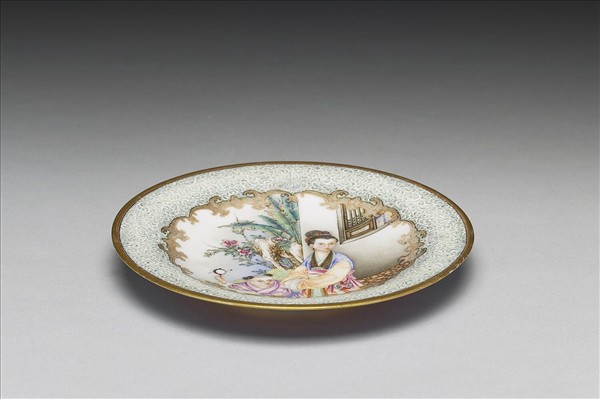 琺瑯彩課子圖碟