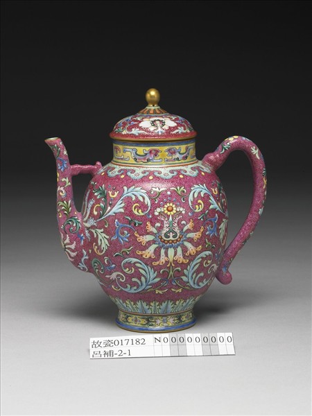 洋彩錦上添花壺